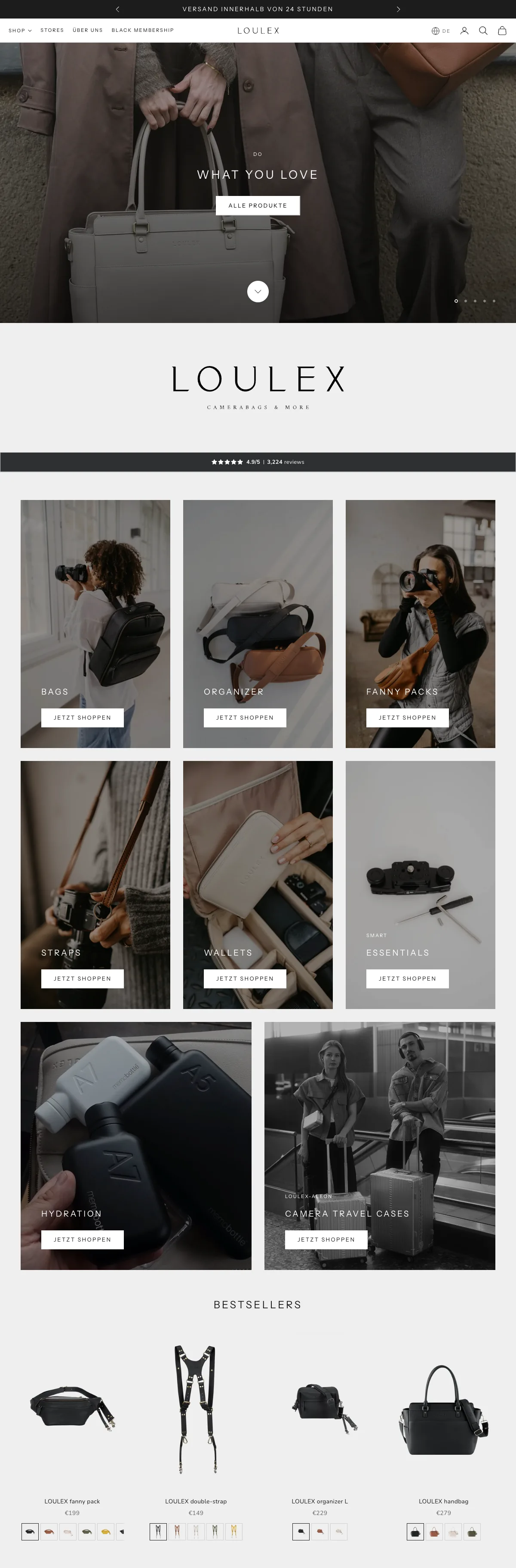 Screenshot der Website LOULEX